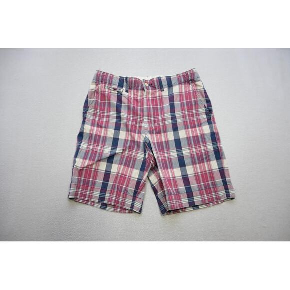 Polo Ralph Lauren Classic Fit Khaki Chino Shorts Flat Plaid 10" INS Mens Size 34 - Picture 1 of 8